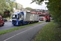 LKW blieb unter Bruecke haengen Koeln Ehrenfeld Innere Kanalstr Hornstr P483